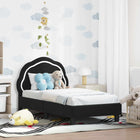 Toddler Bed Frame with Headboard Black 70 x 140 cm Velvet