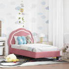 Toddler Bed Frame with Headboard Pink 70 x 140 cm Velvet