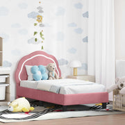 Peuterbed 70x140 cm roze fluweel