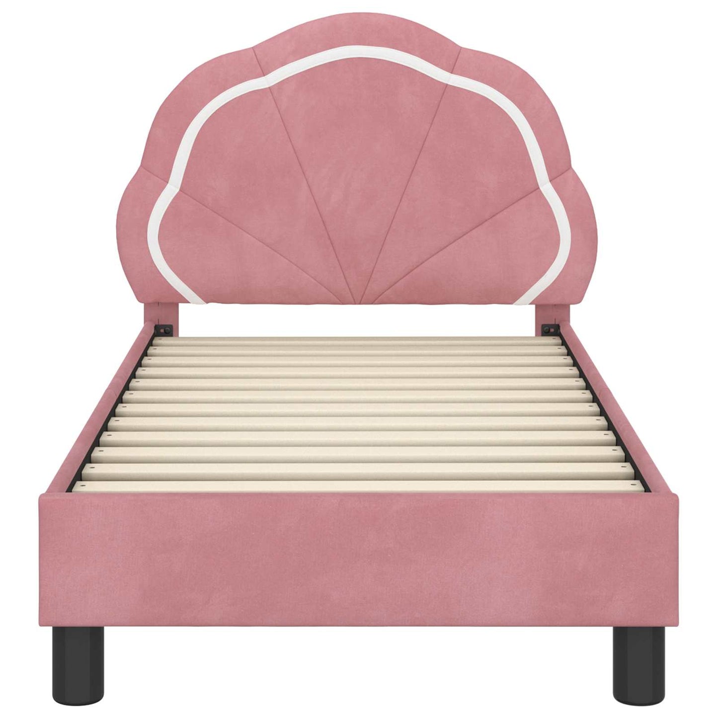 Peuterbedframe met hoofdbord Roze 70 x 140 cm Fluweel