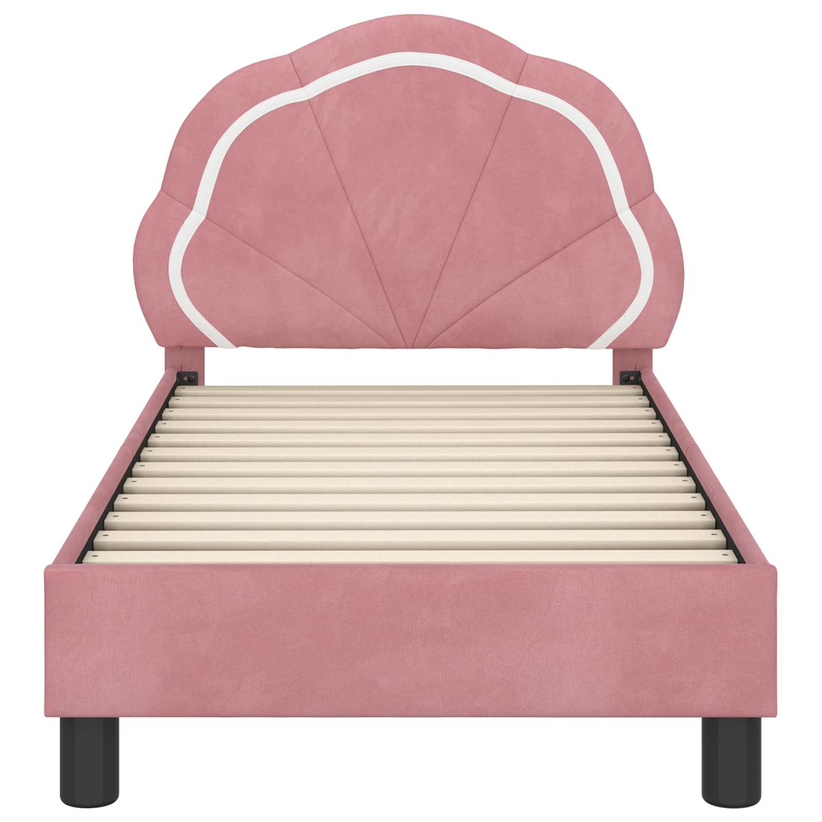 Peuterbedframe met hoofdbord Roze 70 x 140 cm Fluweel