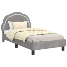 Bedframe voor kinderen met hoofdbord Lichtgrijs 80 x 160 cm