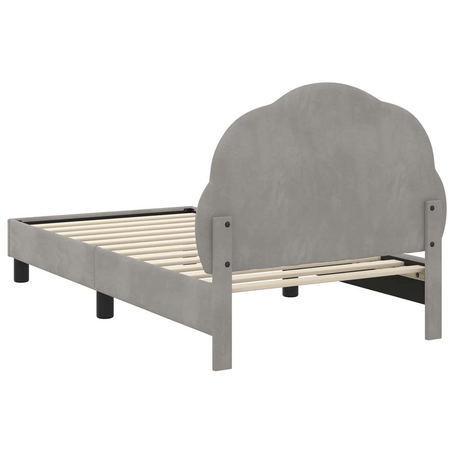 Bedframe voor kinderen met hoofdbord Lichtgrijs 80 x 160 cm