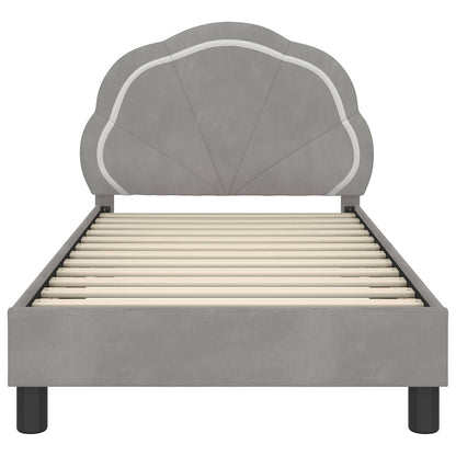 Bedframe voor kinderen met hoofdbord Lichtgrijs 80 x 160 cm