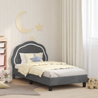 Kids Bed Frame with Headboard Dark Grey 80 x 160 cm