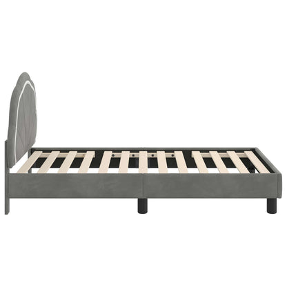 Bedframe voor kinderen met hoofdbord Donkergrijs 80 x 160 cm