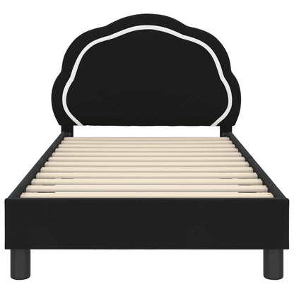 Bedframe voor kinderen met hoofdbord Zwart 80 x 160 cm Fluweel
