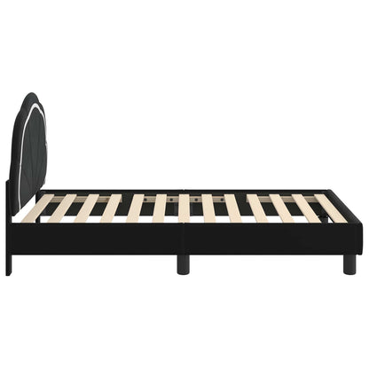 Bedframe voor kinderen met hoofdbord Zwart 80 x 160 cm Fluweel