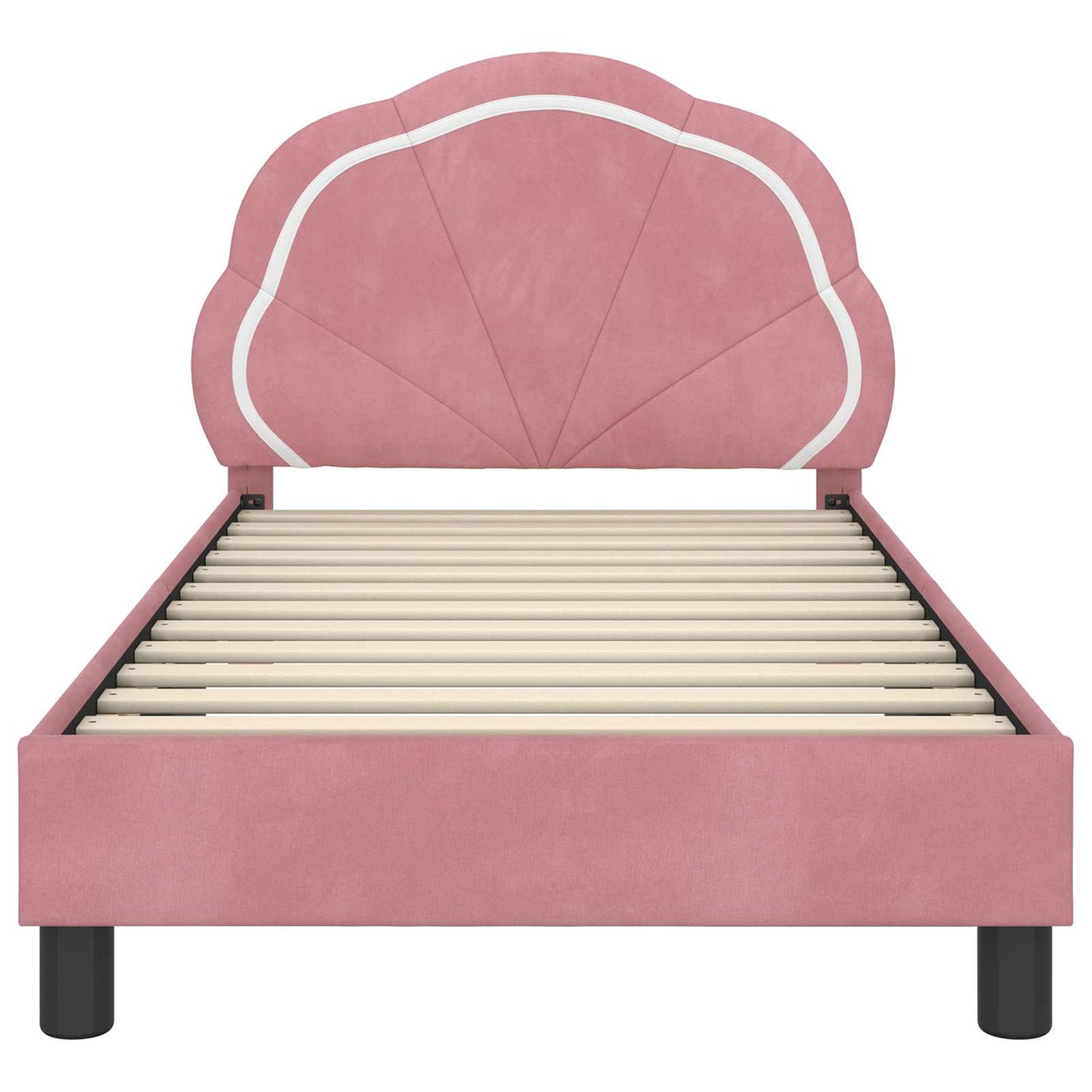 Bedframe voor kinderen met hoofdbord Roze 80 x 160 cm Fluweel