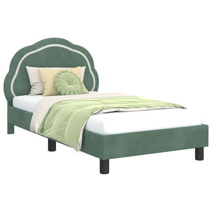 Bedframe voor kinderen met hoofdbord Zeegroen 80 x 160 cm