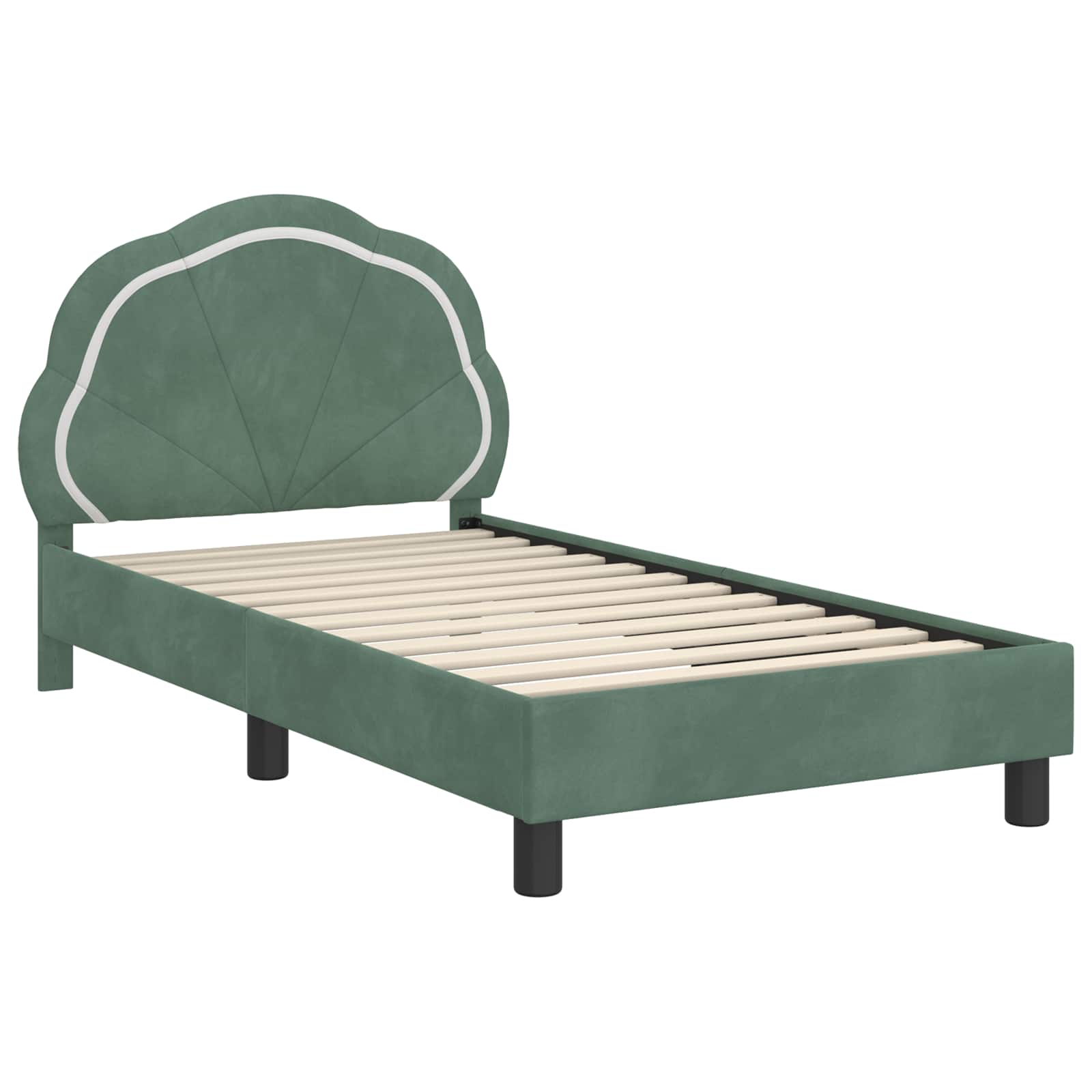 Bedframe voor kinderen met hoofdbord Zeegroen 80 x 160 cm