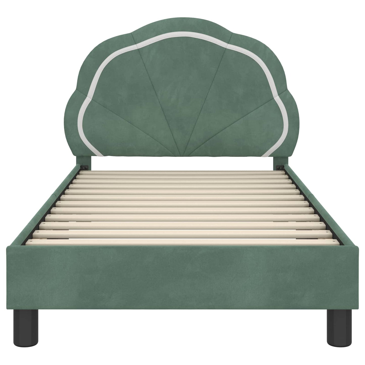Bedframe voor kinderen met hoofdbord Zeegroen 80 x 160 cm