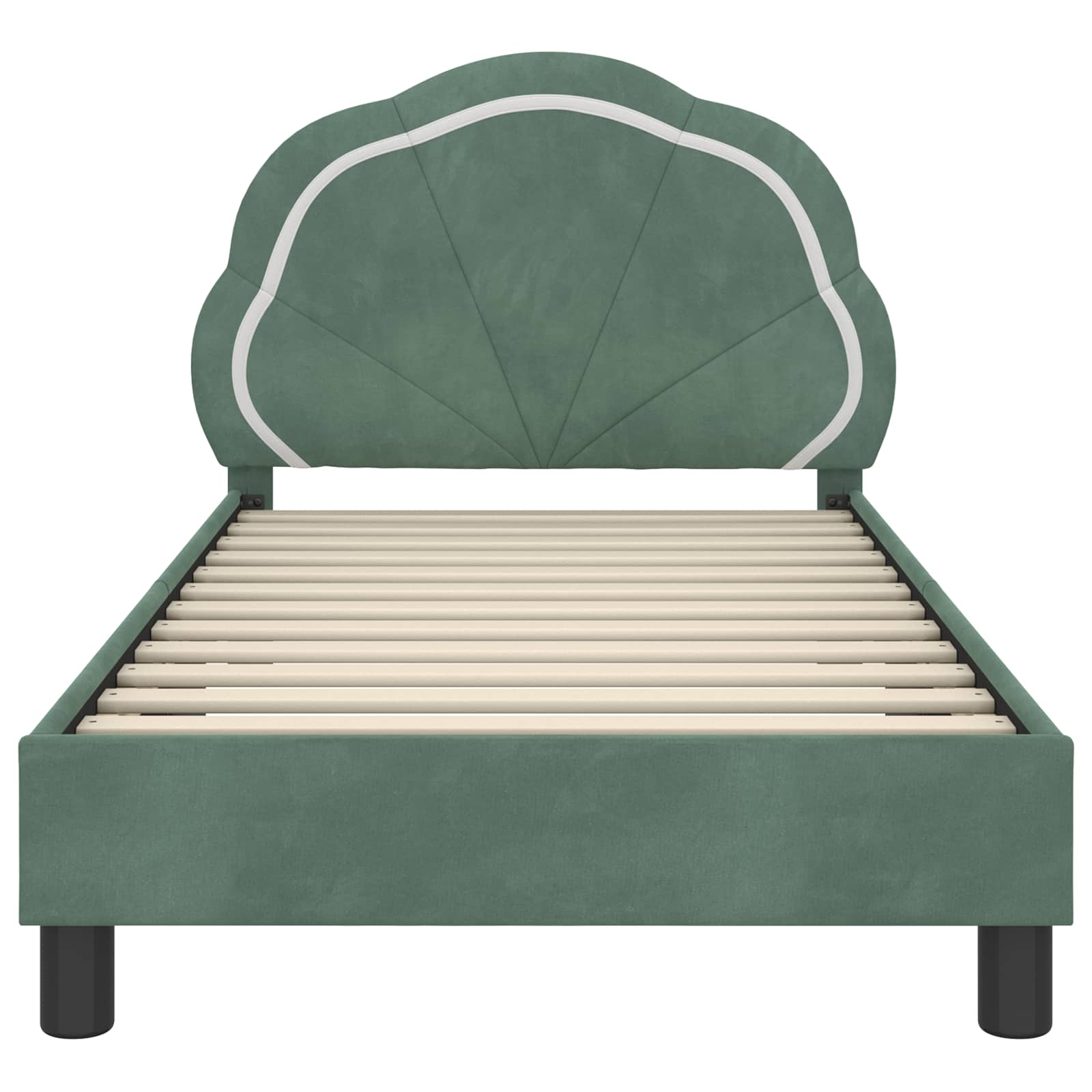 Bedframe voor kinderen met hoofdbord Zeegroen 80 x 160 cm