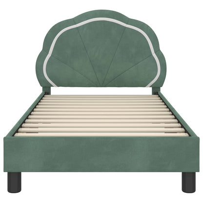 Bedframe voor kinderen met hoofdbord Zeegroen 80 x 160 cm