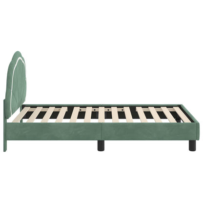 Bedframe voor kinderen met hoofdbord Zeegroen 80 x 160 cm