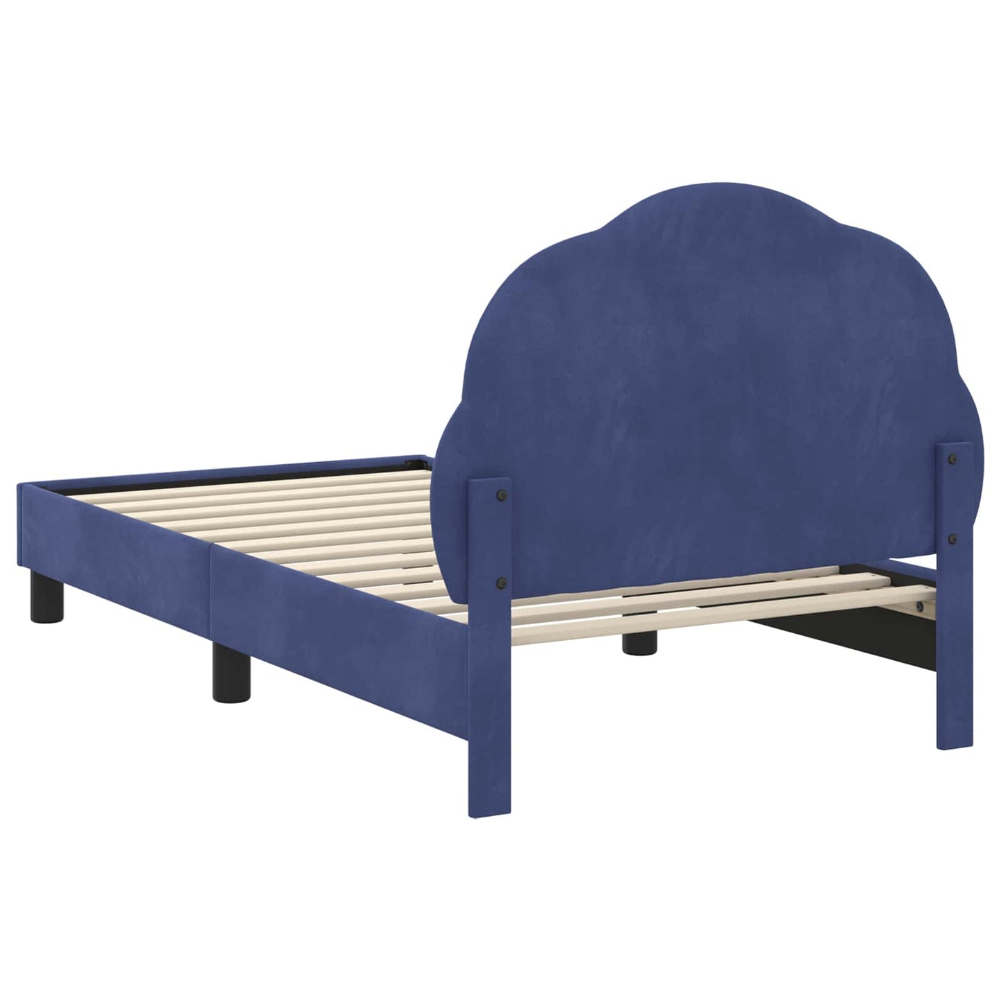Bedframe voor kinderen met hoofdbord Politieblauw 80 x 160 cm