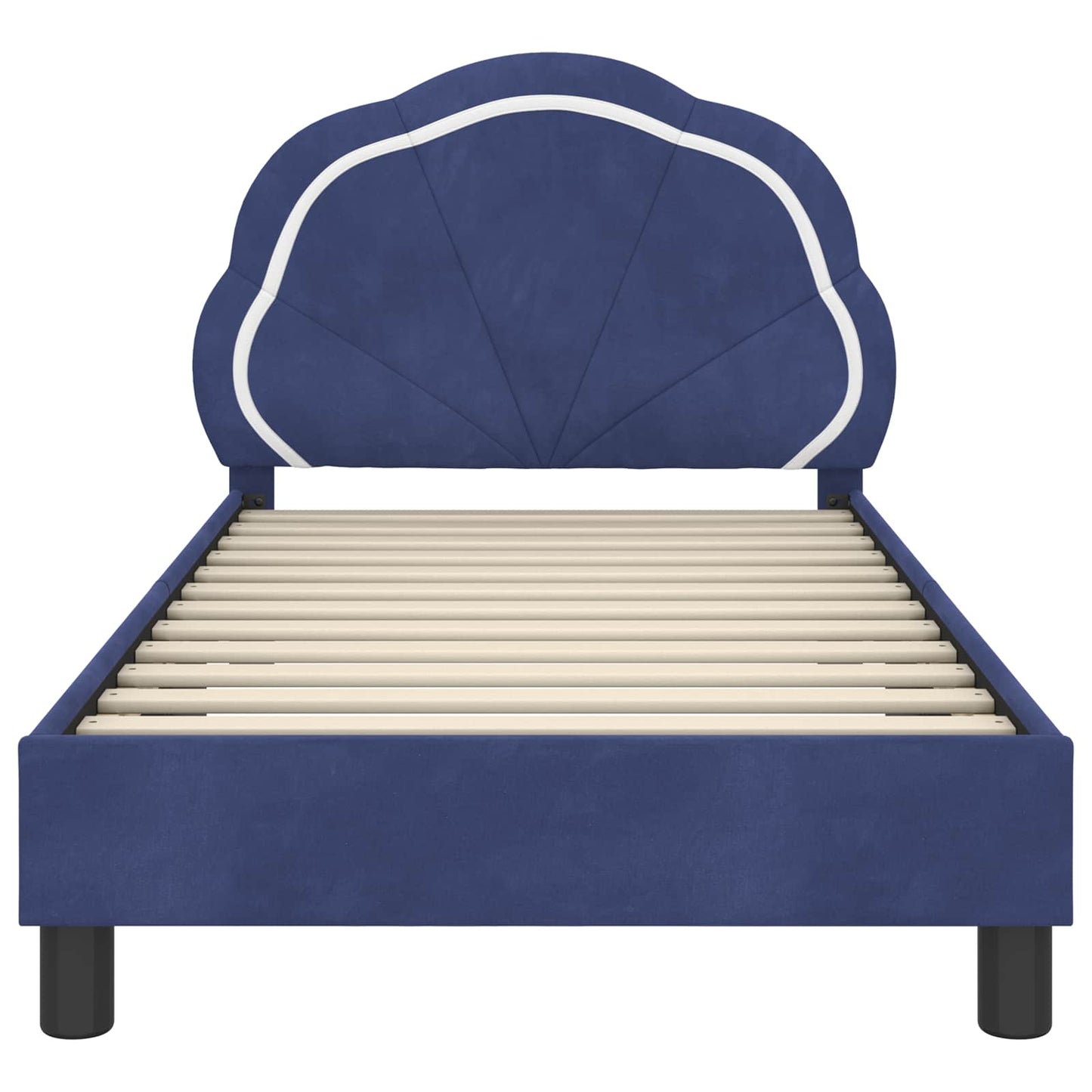 Bedframe voor kinderen met hoofdbord Politieblauw 80 x 160 cm