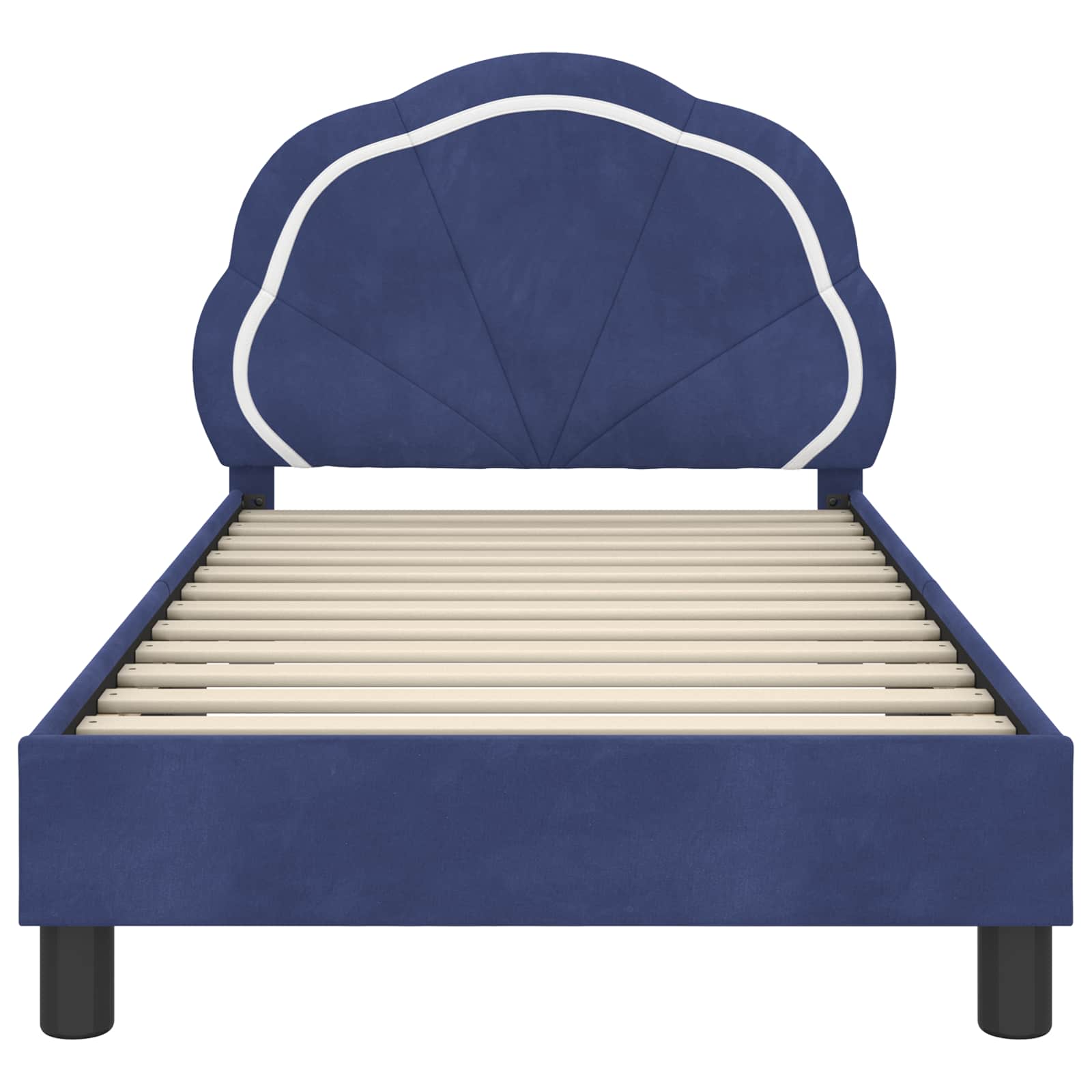 Bedframe voor kinderen met hoofdbord Politieblauw 80 x 160 cm