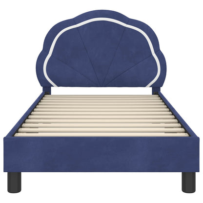 Bedframe voor kinderen met hoofdbord Politieblauw 80 x 160 cm