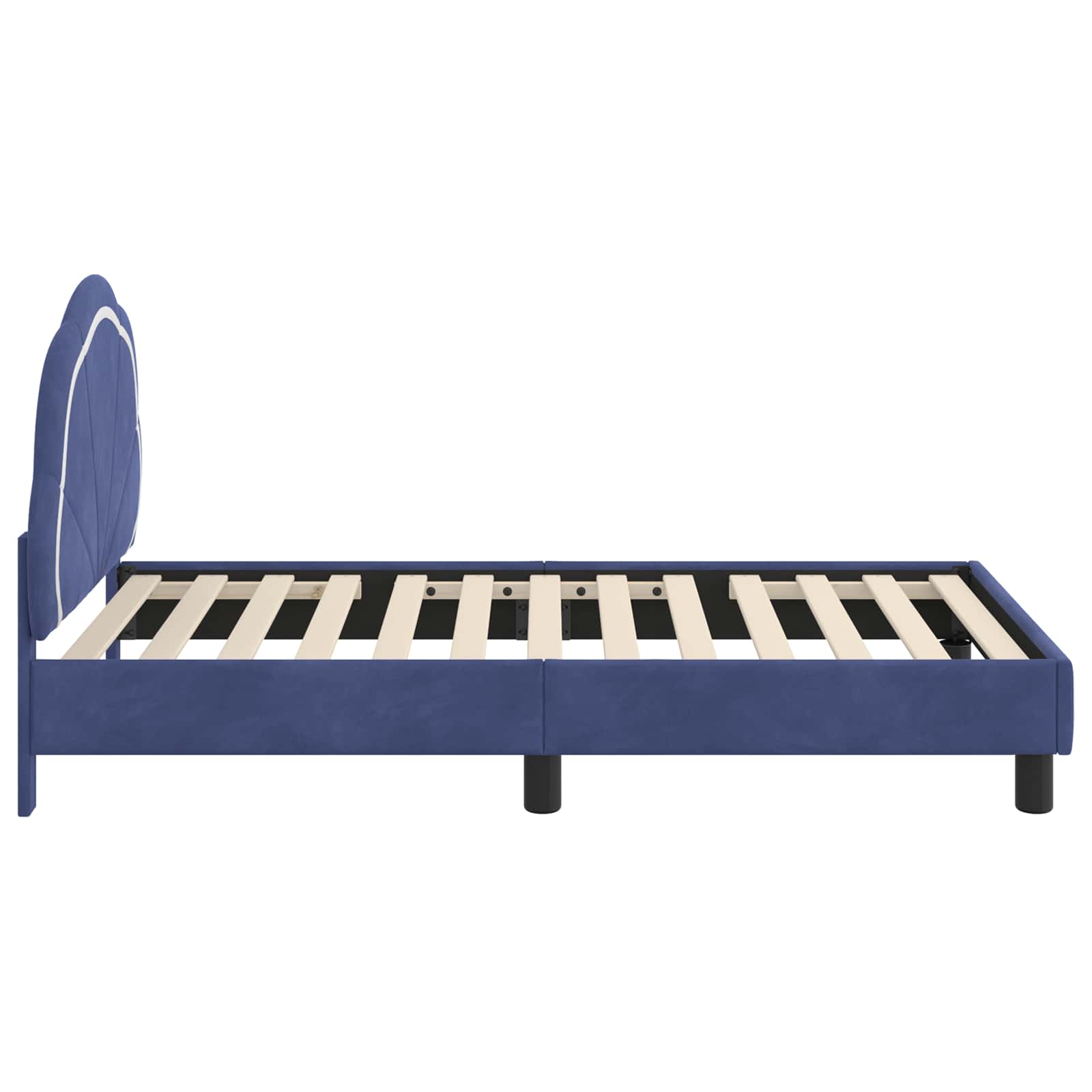 Bedframe voor kinderen met hoofdbord Politieblauw 80 x 160 cm