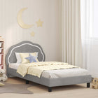 Children's Bed Frame with Headboard Light Grey 80 x 200 cm