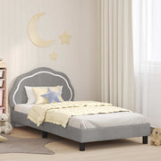 Kinderbedframe lichtgrijs 80x200 cm