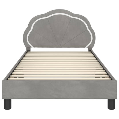 Bedframe voor kinderen met hoofdbord Lichtgrijs 80 x 200 cm