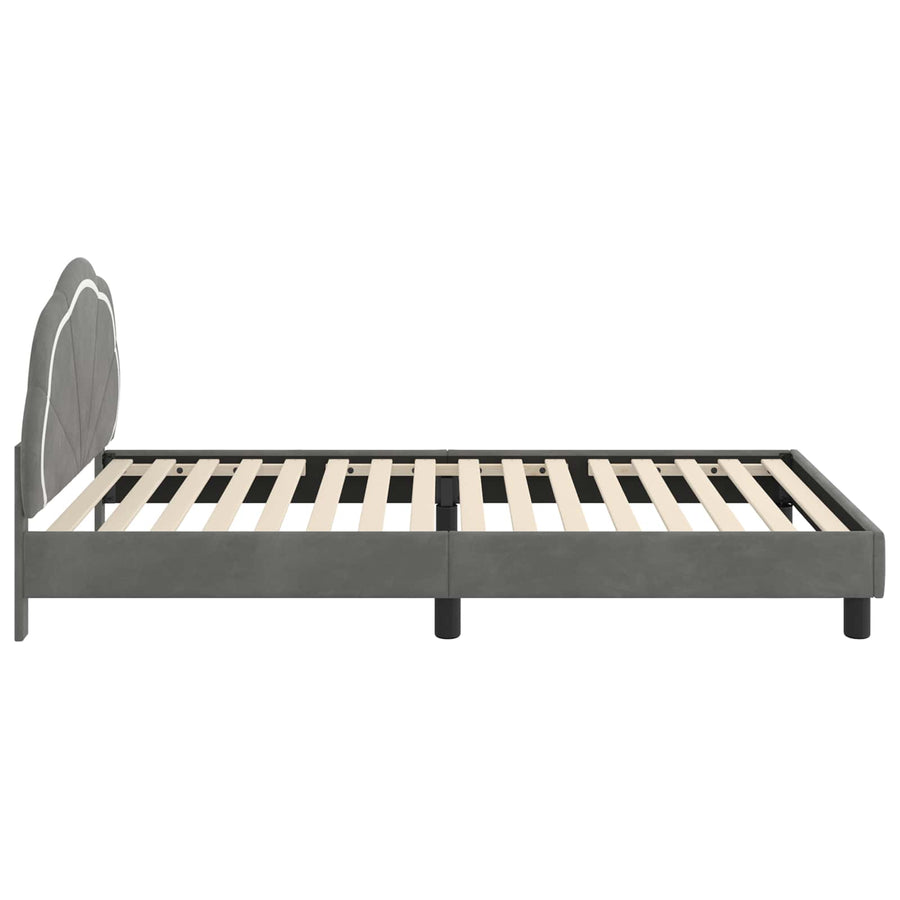 Bedframe voor kinderen met hoofdbord Donkergrijs 80 x 200 cm