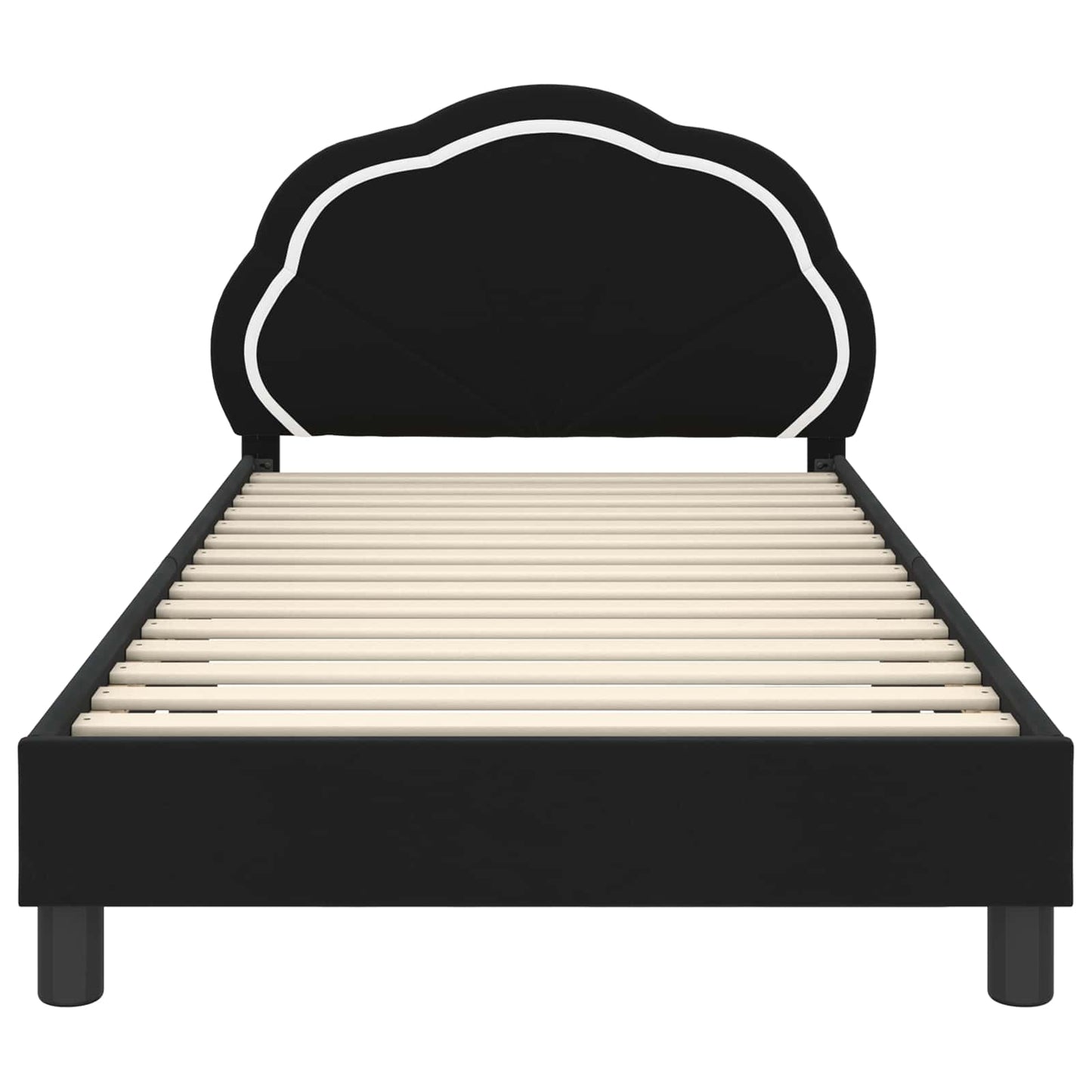 Bedframe voor kinderen met hoofdbord Zwart 80 x 200 cm Fluweel