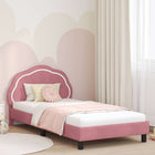 Children's Bed Frame with Headboard Pink 80 x 200 cm Velvet