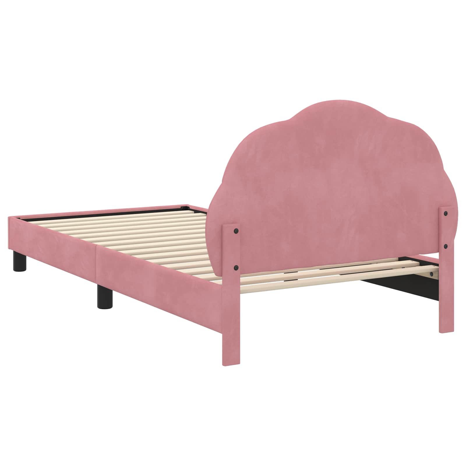 Bedframe voor kinderen met hoofdbord Roze 80 x 200 cm Fluweel