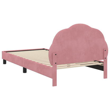 Bedframe voor kinderen met hoofdbord Roze 80 x 200 cm Fluweel