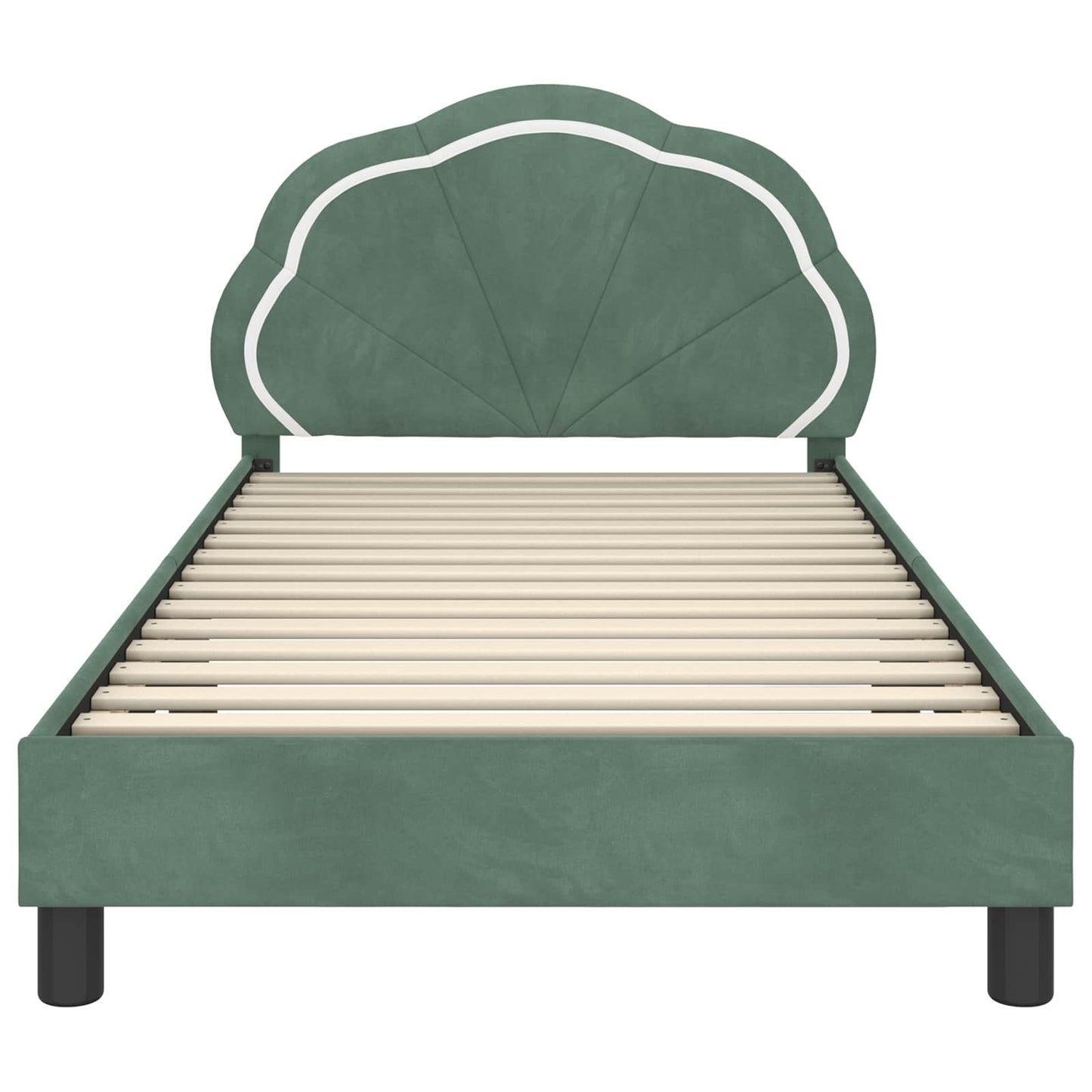 Bedframe voor kinderen met hoofdbord Zeegroen 80 x 200 cm
