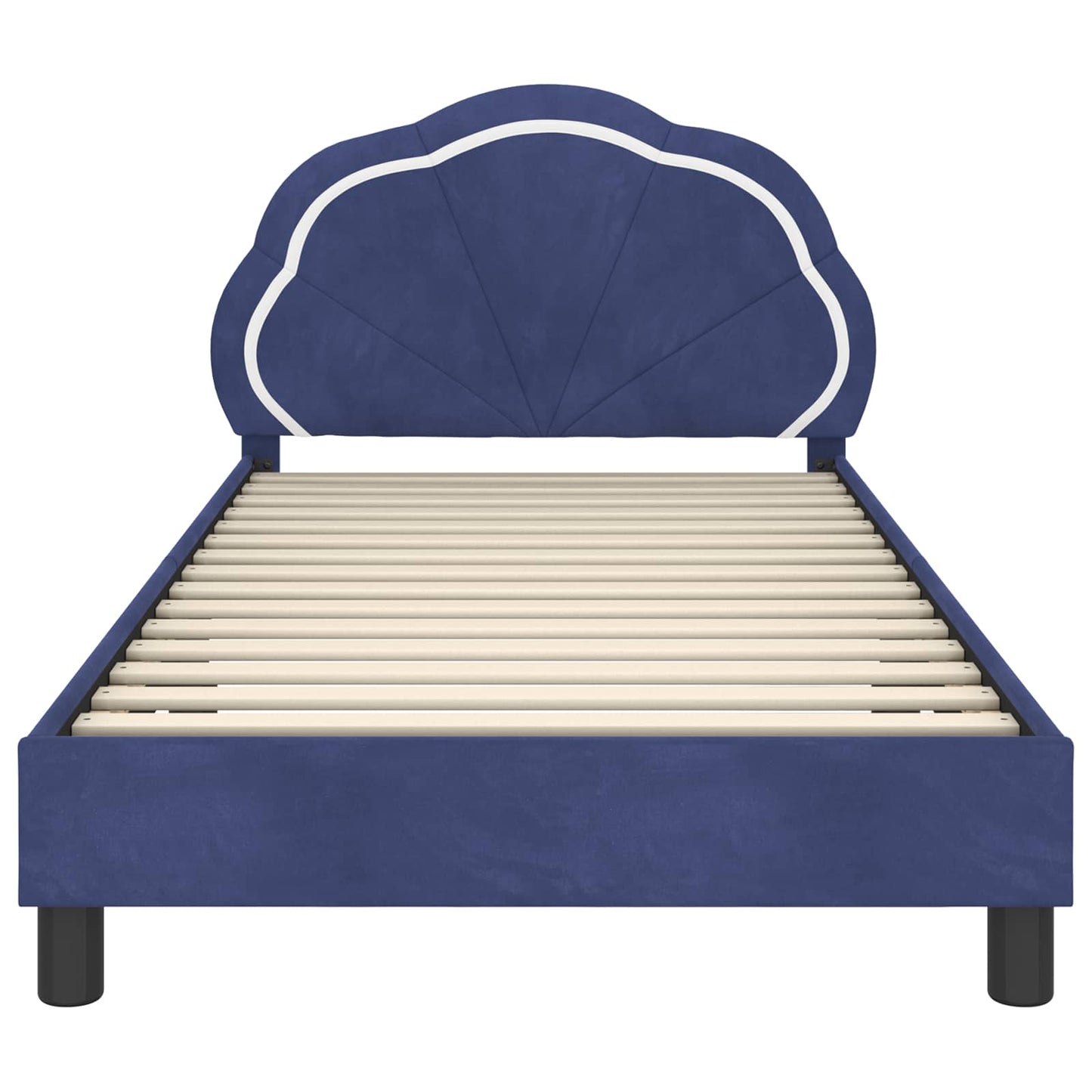 Bedframe voor kinderen met hoofdbord Politieblauw 80 x 200 cm