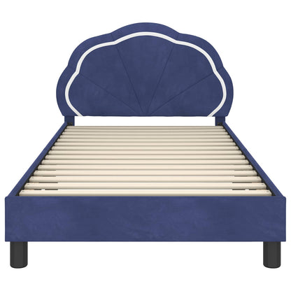 Bedframe voor kinderen met hoofdbord Politieblauw 80 x 200 cm