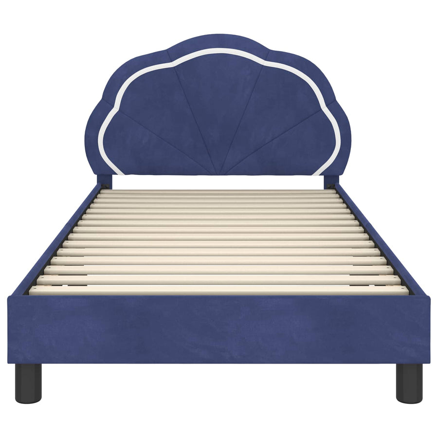 Bedframe voor kinderen met hoofdbord Politieblauw 80 x 200 cm