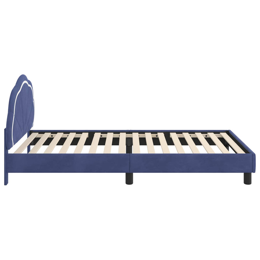 Bedframe voor kinderen met hoofdbord Politieblauw 80 x 200 cm