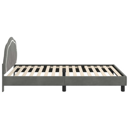 Bedframe voor kinderen met hoofdbord Donkergrijs 90 x 190 cm