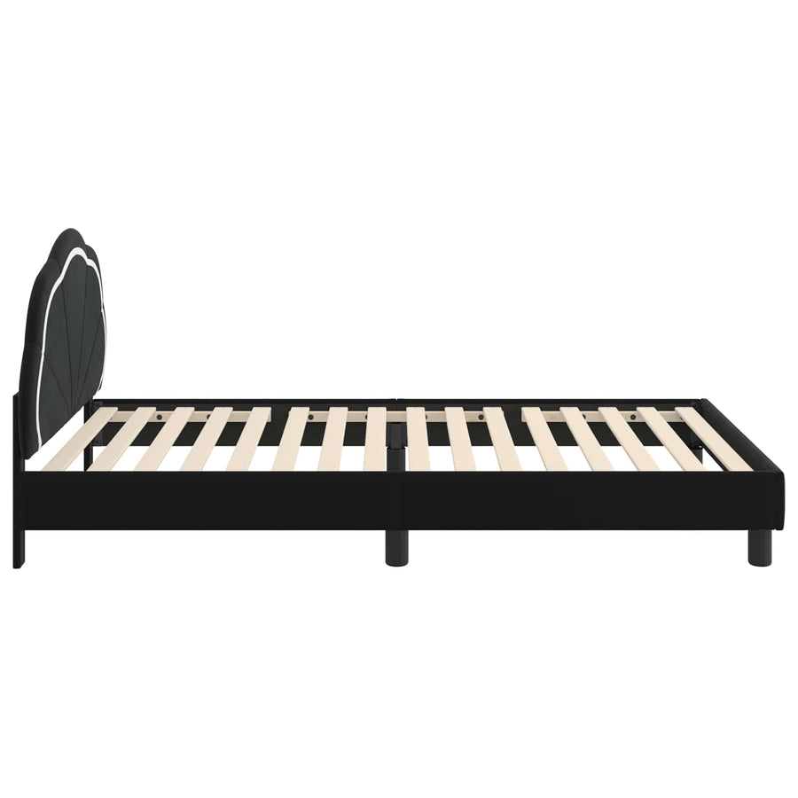 Bedframe voor kinderen met hoofdbord Zwart 90 x 190 cm Fluweel