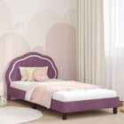 Kinderbedframe 90x190 cm paars fluweel