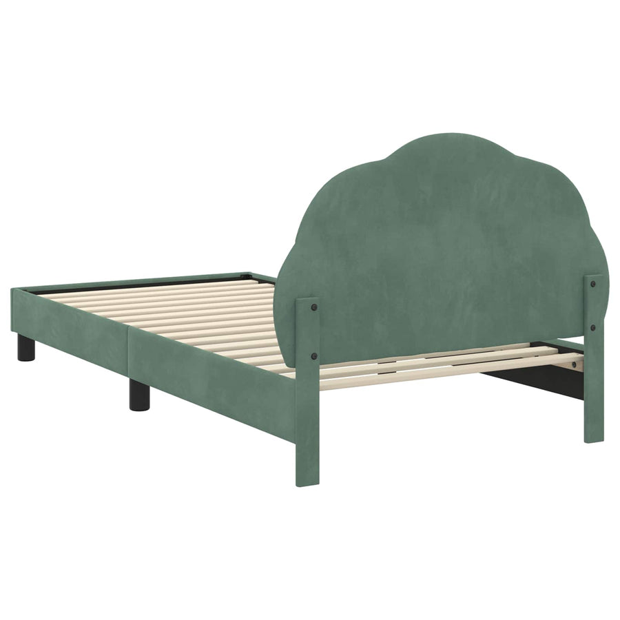 Bedframe voor kinderen met hoofdbord Zeegroen 90 x 190 cm