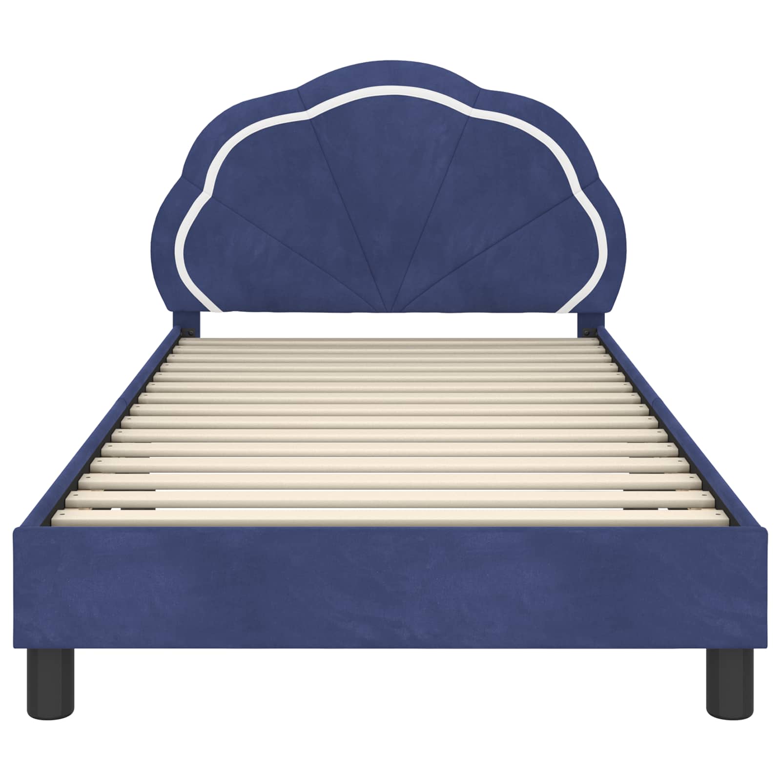 Bedframe voor kinderen met hoofdbord Politieblauw 90 x 190 cm