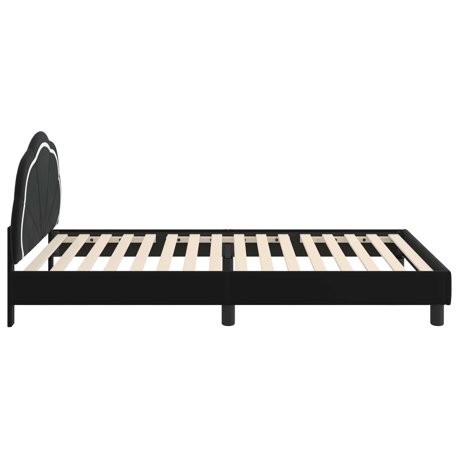 Bedframe voor kinderen met hoofdbord Zwart 90 x 200 cm Fluweel
