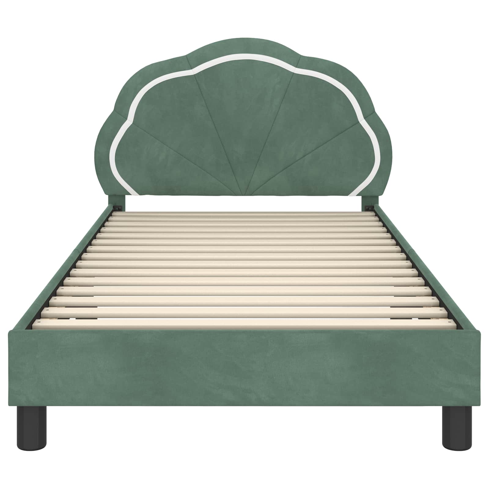 Bedframe voor kinderen met hoofdbord Zeegroen 90 x 200 cm