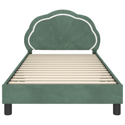 Bedframe voor kinderen met hoofdbord Zeegroen 90 x 200 cm