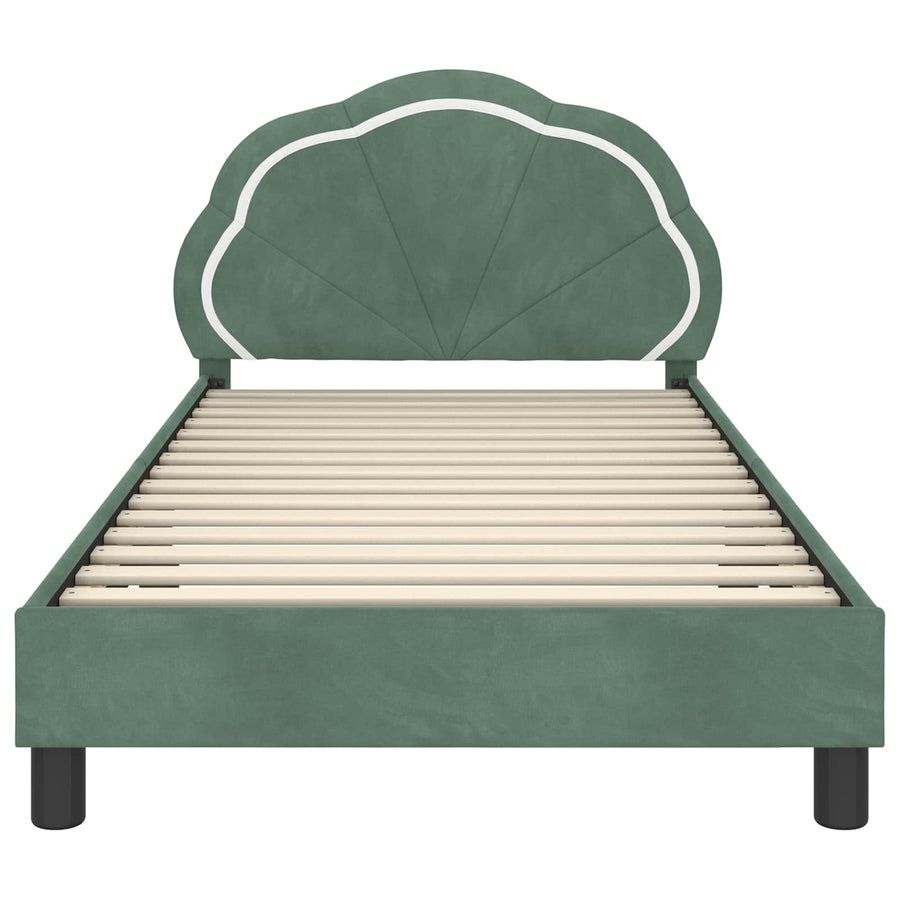 Bedframe voor kinderen met hoofdbord Zeegroen 90 x 200 cm