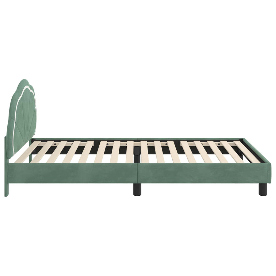 Bedframe voor kinderen met hoofdbord Zeegroen 90 x 200 cm