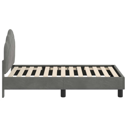 Peuterbedframe met hoofdbord Donkergrijs 70 x 140 cm Fluweel