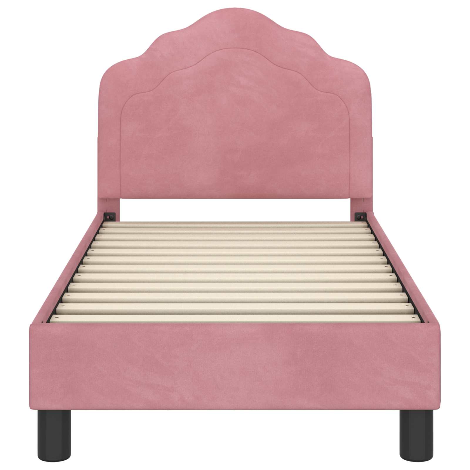 Peuterbedframe met hoofdbord Roze 70 x 140 cm Fluweel