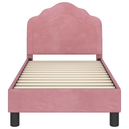 Peuterbedframe met hoofdbord Roze 70 x 140 cm Fluweel